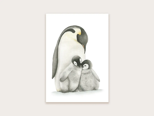 Postkarte Pinguine