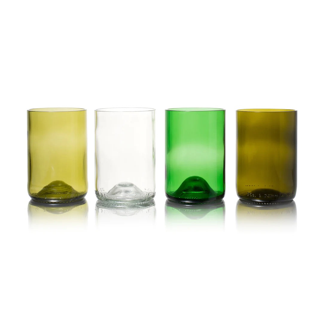 Trinkglas aus recycelter Weinflasche